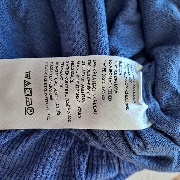 Free People We the Free Bondi Blouson Blue Thermal Crop Top szS - Picture 7 of 12